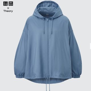 ユニクロ(UNIQLO)のUNIQLO✖️theoryポケッタブルUVカットオーバーサイズパーカ(ナイロンジャケット)