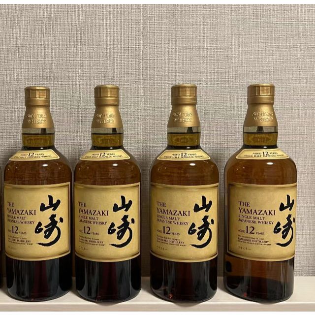 新品‼️サントリー シングルモルト ウイスキー 山崎 12年 700ml 4本