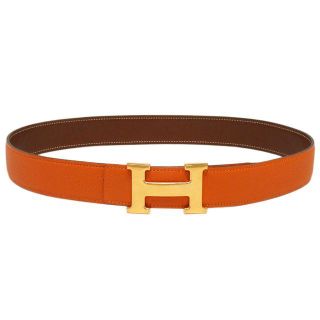 エルメス(Hermes)のエルメス ベルト トゴxアルデンヌ サイズ75 ゴールド Hバッグル J5519(ベルト)