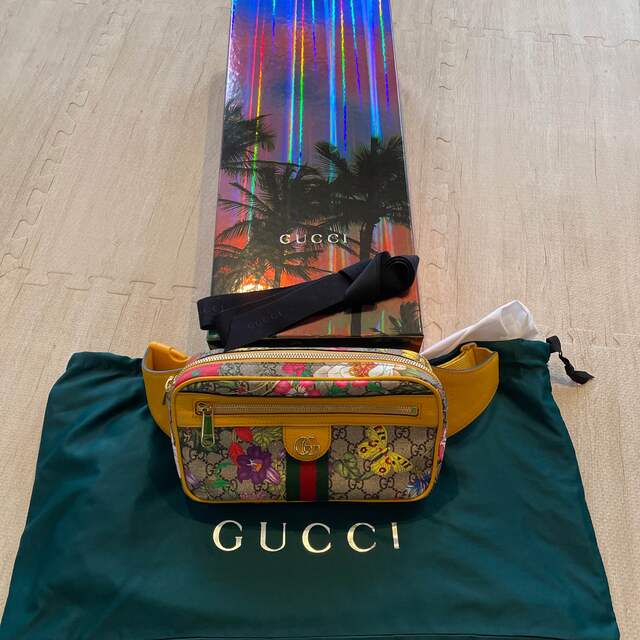 通販激安】 - Gucci GUCCI ベルトバッグ フローラ オフィディアGG