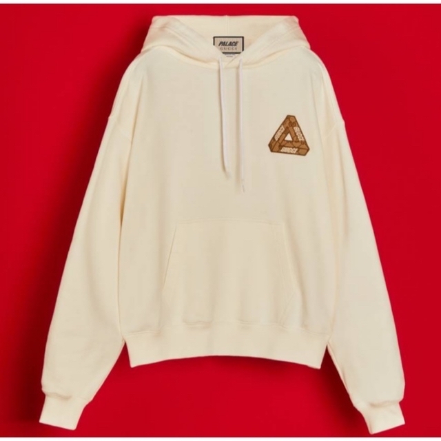 PALACE パレス パーカー L 白x赤x紺