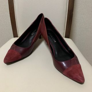 コーチ(COACH)のcoach  レザー押型加工&スエード　パンプス(ハイヒール/パンプス)