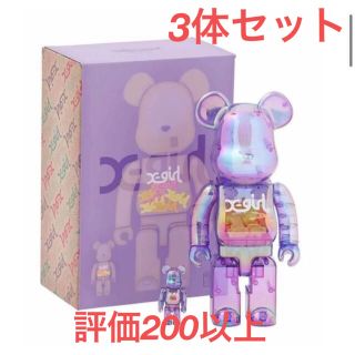 エックスガール(X-girl)のBE@RBRICK X-girl CLEAR PURPLE 100% 400%(その他)