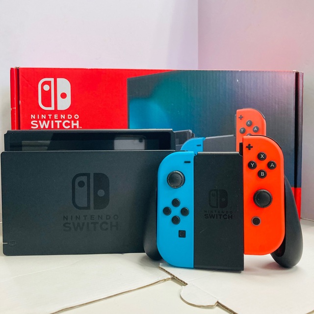 Switch ニンテンドースイッチ 本体 ネオンブルー/ネオンレッド - 家庭