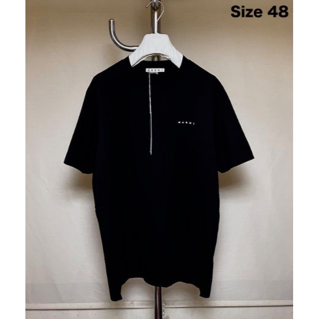 新品 48 22ss MARNI 胸ミニロゴ Tシャツ 黒 3712 | フリマアプリ ラクマ