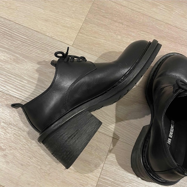 ライトブラウン/ブラック ann demeulemeester アンドゥムルメステール