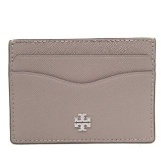 トリーバーチ(Tory Burch)の【新品】トリーバーチ カードケース TORY BURCH エマーソン レザー スリム ロゴ 136101 0522 082(グレー系) アウトレット レディース(名刺入れ/定期入れ)