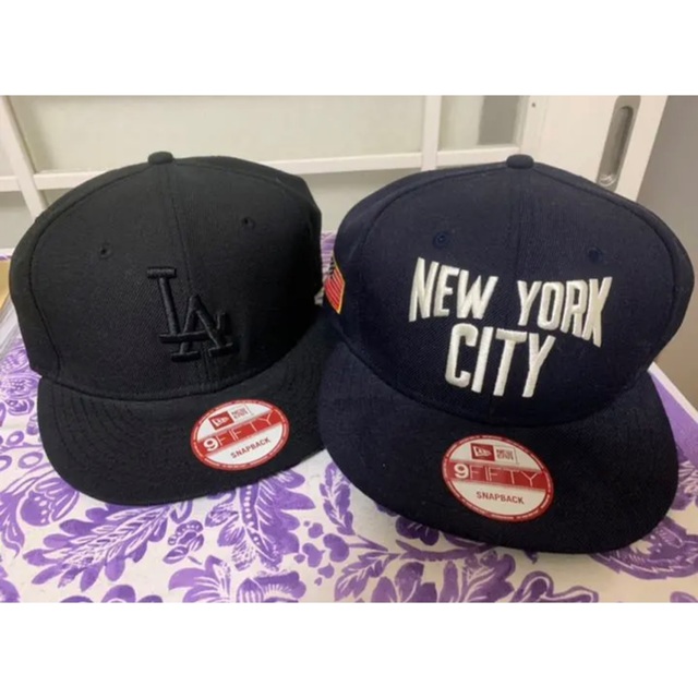 NEWERA ミッキーコラボ　LA　NEWYORK CITYロゴ