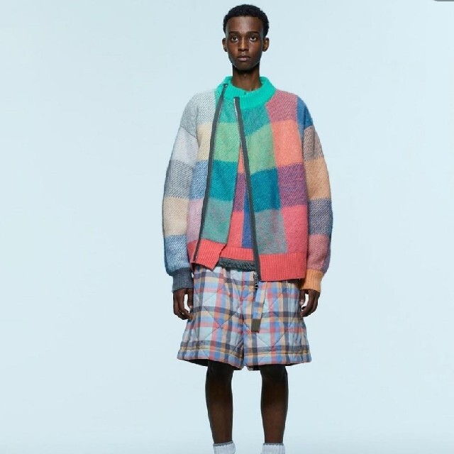 SACAI　 新品　タグ付き　プレイド ニット プルオーバー