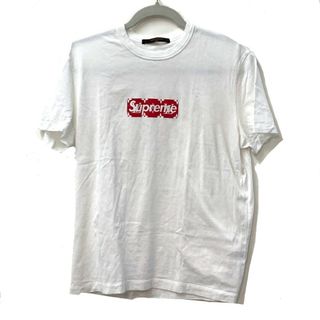 ルイヴィトン(LOUIS VUITTON)のルイヴィトン LOUIS VUITTON LOUIS VUITTON SUPREME シュプリーム ボックスロゴ アパレル トップス 半袖Ｔシャツ コットン ホワイト(Tシャツ/カットソー(半袖/袖なし))