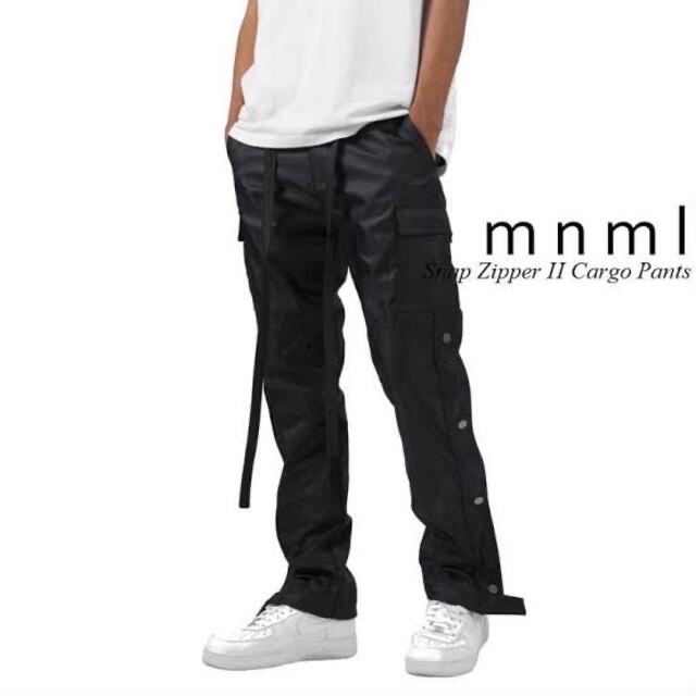 mnml side snap zipper cargo pants 32インチ