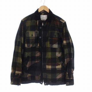 サカイ(sacai)のsacai KAWS 21AW Plaid Shirt CAMOUFLAGE(ブルゾン)