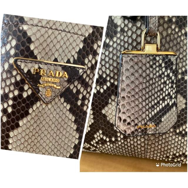 PRADA プラダ　高級パイソン　ダブルバッグ　一度の使用