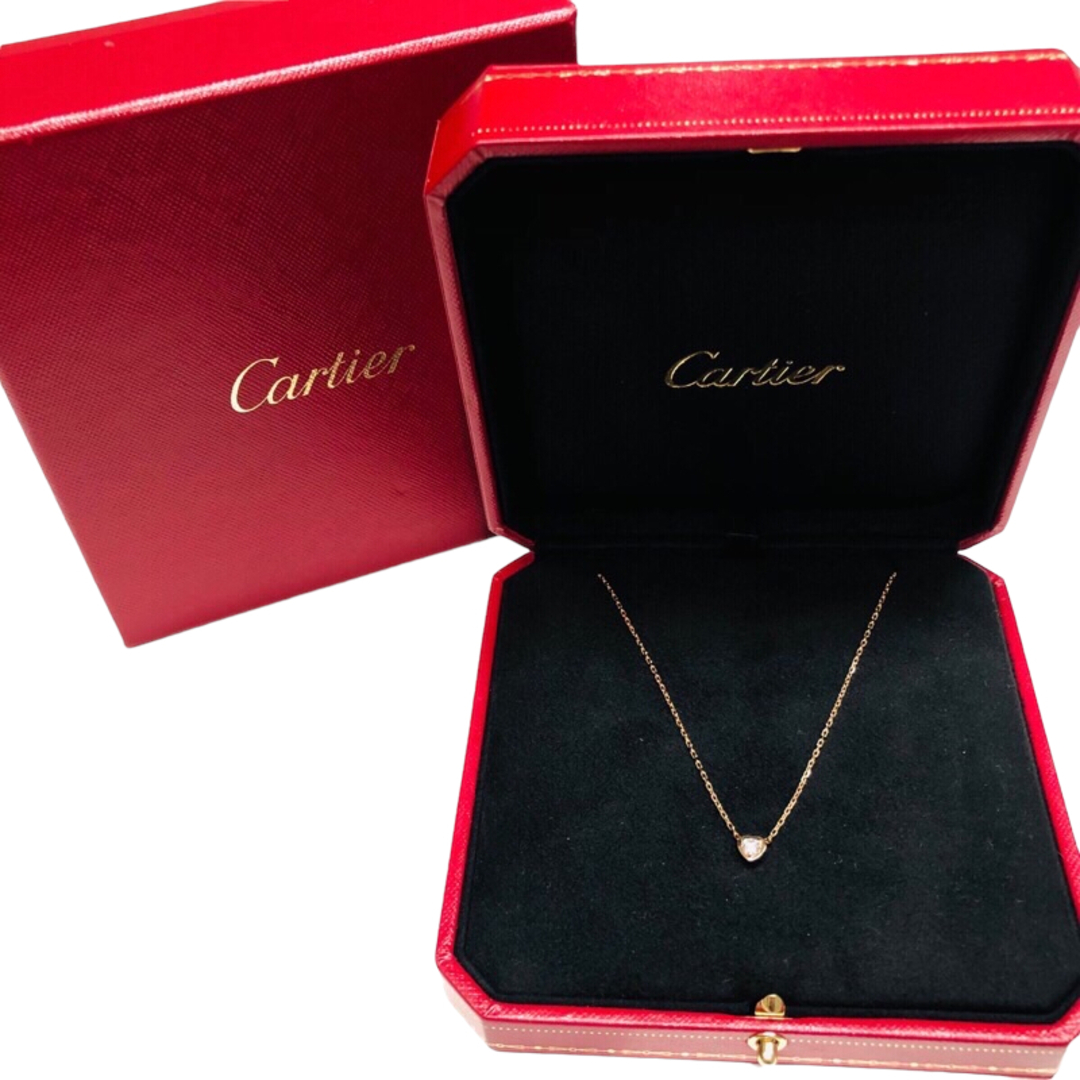 カルティエ Cartier ディアマンレジェ 1Pダイヤハートネックレ