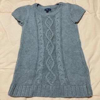 ベビーギャップ(babyGAP)のbaiya ベビーギャップ ワンピース ニット 半袖 スカート グレー 90(ワンピース)