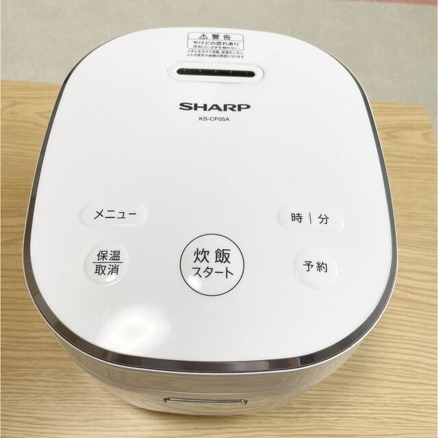 SHARP 炊飯器 3合 SHARP KS-CF05A-W ホワイトの通販 by いちご's shop｜シャープならラクマ