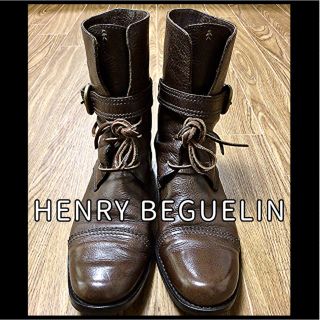 エンリーべグリン(HENRY BEGUELIN)のHENRY BEGUELIN エンリーベグリン レザーブーツ 41（26~27）(ブーツ)