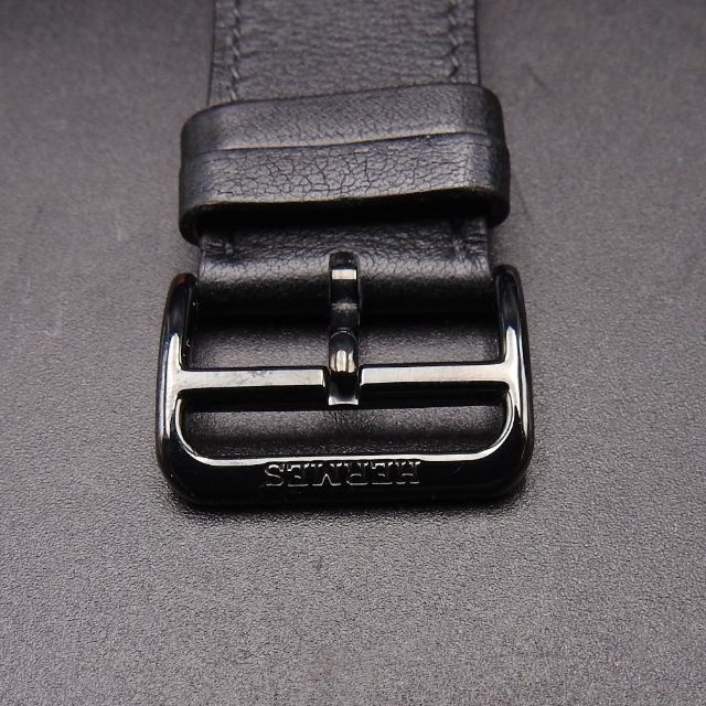 Hermes - HERMES アップルウォッチ レザーベルト 黒 Apple Watchの通販