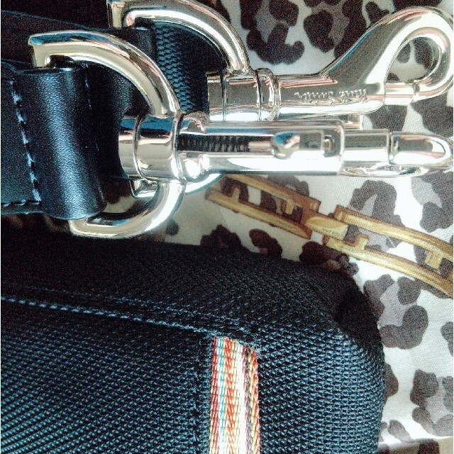 Paul Smith(ポールスミス)のPaul Smith ショルダーバッグマルチカラーナイロンレザー 黒ブラック メンズのバッグ(ショルダーバッグ)の商品写真
