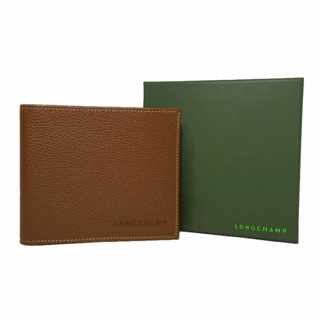 レザー内側【新品】ロンシャン 二つ折り財布(小銭入れなし) 3508 レザー