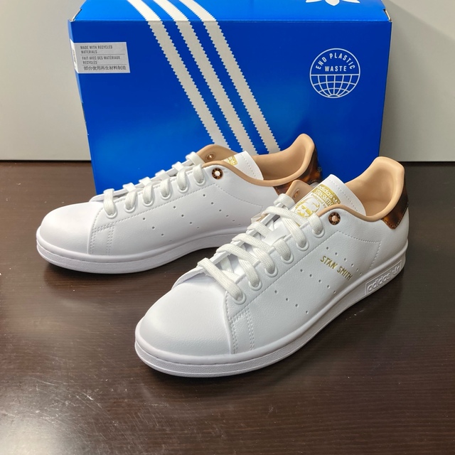 【新品24.0cm】adidasスタンスミスW ホワイト/ゴールド/べっ甲風24