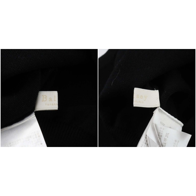 Ballsey(ボールジィ)のボールジー トゥモローランド カーディガン ニット パールボタン 半袖 S 黒 レディースのトップス(ニット/セーター)の商品写真