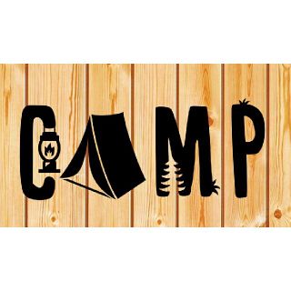 カワイイキャンプ　カッティングステッカー　キャンプ　camp　キャンプステッカー(その他)