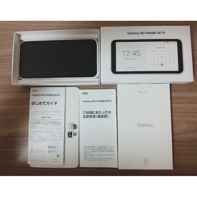 SAMSUNG(サムスン)のGalaxy 5G Mobile Wi-Fi SCR01SWU スマホ/家電/カメラのスマートフォン/携帯電話(その他)の商品写真