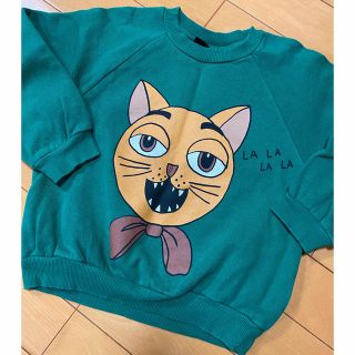 ボボチョース(bobo chose)のミニロディーニ　スウェット　ネコ(Tシャツ/カットソー)