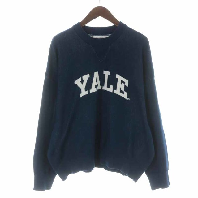 VICTIM VINTAGE KNIT YALE ニット セーター 長袖 M 紺