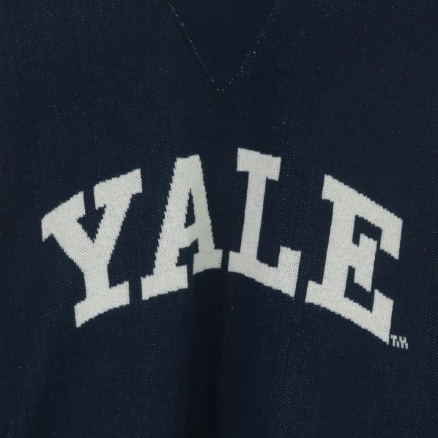 VICTIM(ヴィクティム)のVICTIM VINTAGE KNIT YALE ニット セーター 長袖 M 紺 メンズのトップス(ニット/セーター)の商品写真