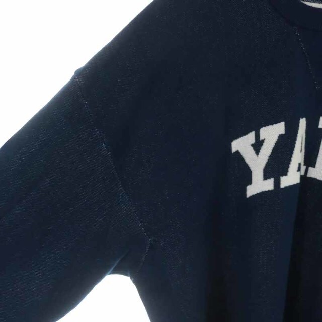 VICTIM(ヴィクティム)のVICTIM VINTAGE KNIT YALE ニット セーター 長袖 M 紺 メンズのトップス(ニット/セーター)の商品写真