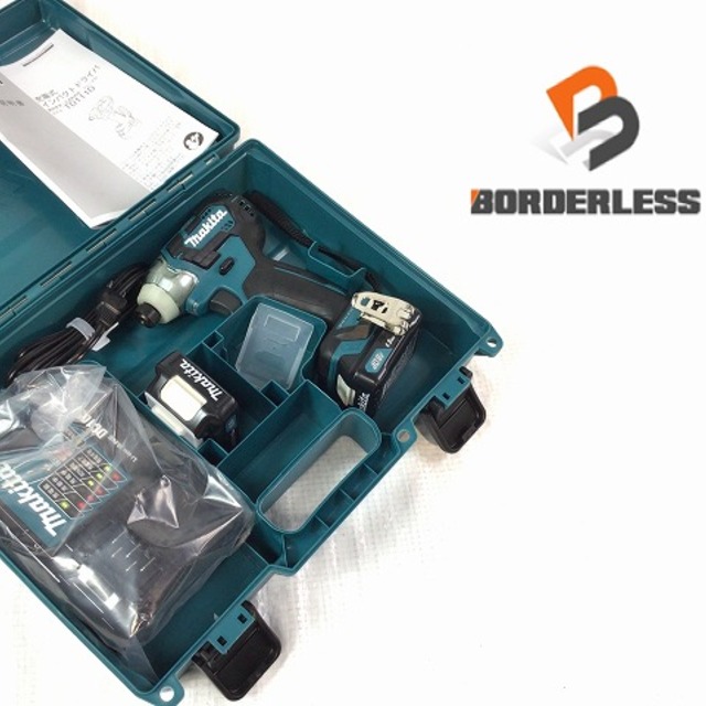 ☆未使用品☆ makita マキタ 10.8V 充電式インパクトドライバ TD111DSHX バッテリー2個(BL1015)付き 充電器(DC10SA)付き 60737