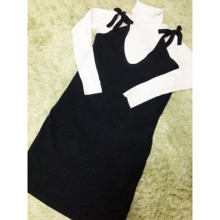 マウジー(moussy)のmoussy SHOULDER KNOT ワンピース(ひざ丈ワンピース)