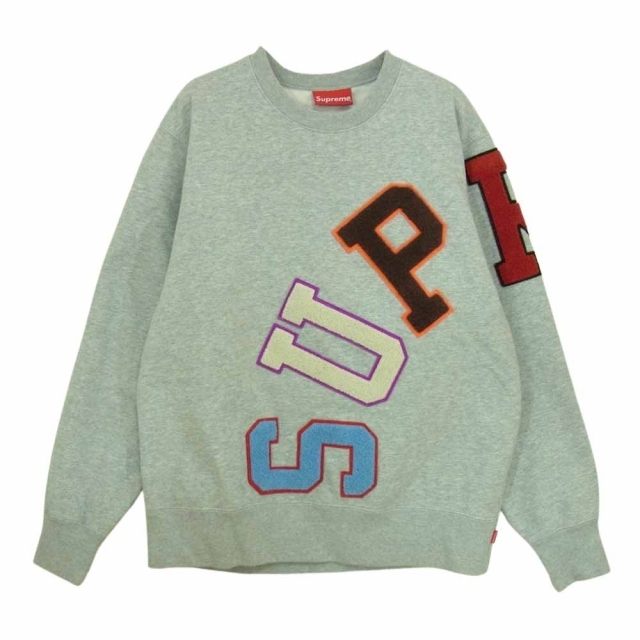 Supreme 2018SS Side Arc Crewneck シュプリーム サイドアーチクルーネック スウェット トレーナー ロゴ グリーン サイズM 【220828】【新古品】【me04】