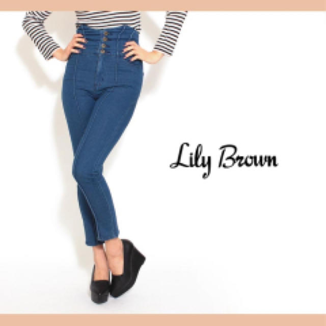 Lily Brown(リリーブラウン)のLily Brown ハイウエストパンツ レディースのパンツ(デニム/ジーンズ)の商品写真