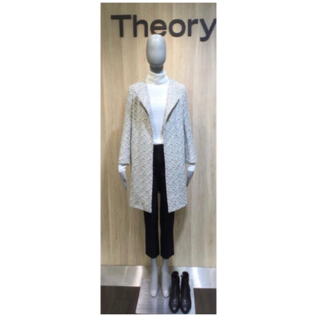 theory(セオリー)のTheory 19ss ツイードノーカラーコート レディースのジャケット/アウター(ロングコート)の商品写真