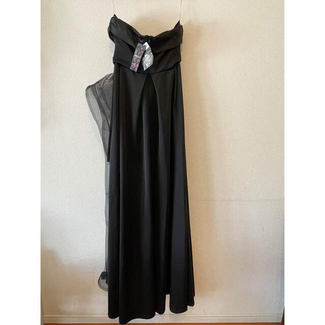 値下げ❗️新品❗️ロングドレス　ブラック　チュール レディースのフォーマル/ドレス(ロングドレス)の商品写真