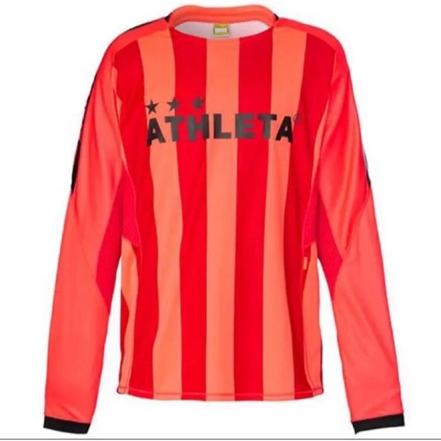 ATHLETA(アスレタ)の送料無料 新品 ATHLETA カラー長袖プラクティスシャツ S RED スポーツ/アウトドアのサッカー/フットサル(ウェア)の商品写真