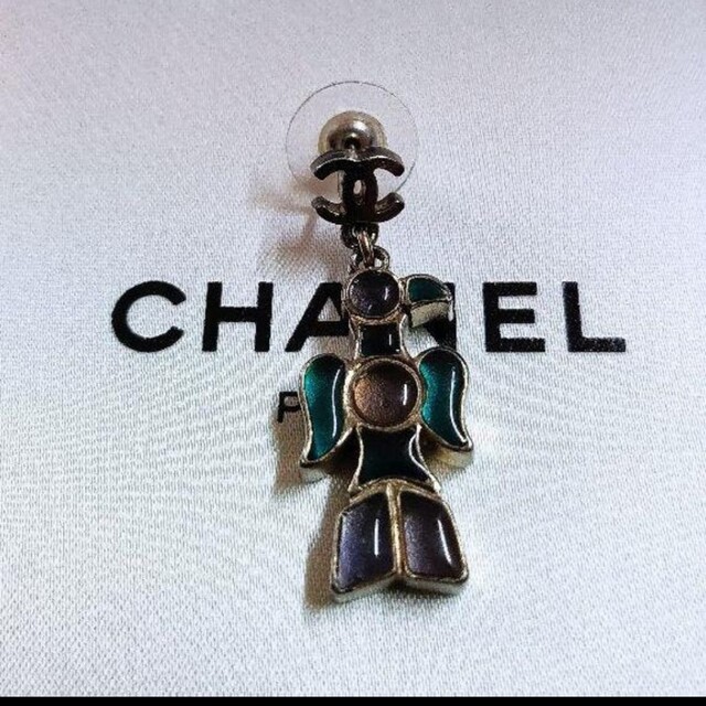 希少　CHANEL　ピアス　グリポア　カラーストーン　片耳のみ