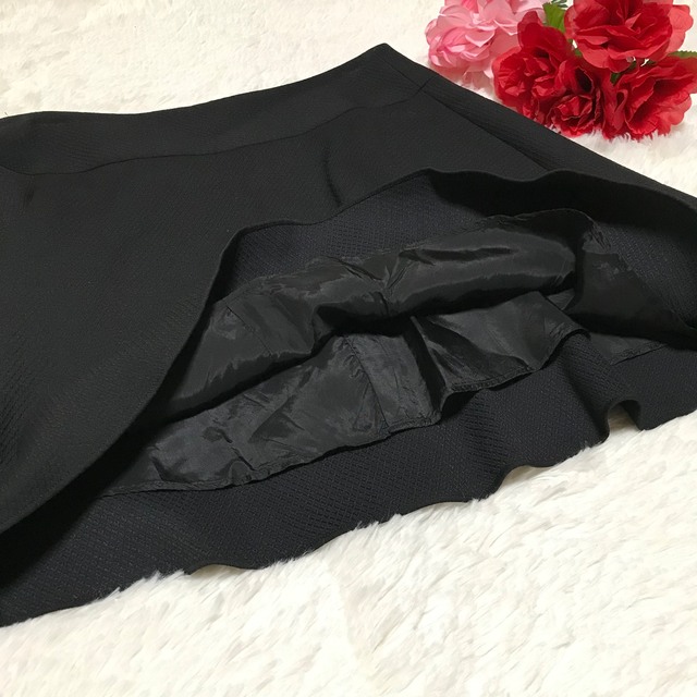 Spick & Span(スピックアンドスパン)のスピック アンド スパン フレア ミニスカート ブラック レディースのスカート(ミニスカート)の商品写真