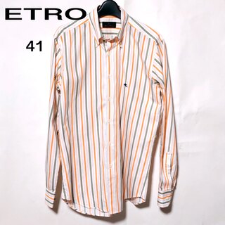 ETRO - エトロ BD シャツ 41/エトロ ストライプ ドレスシャツ 伊製 正規品