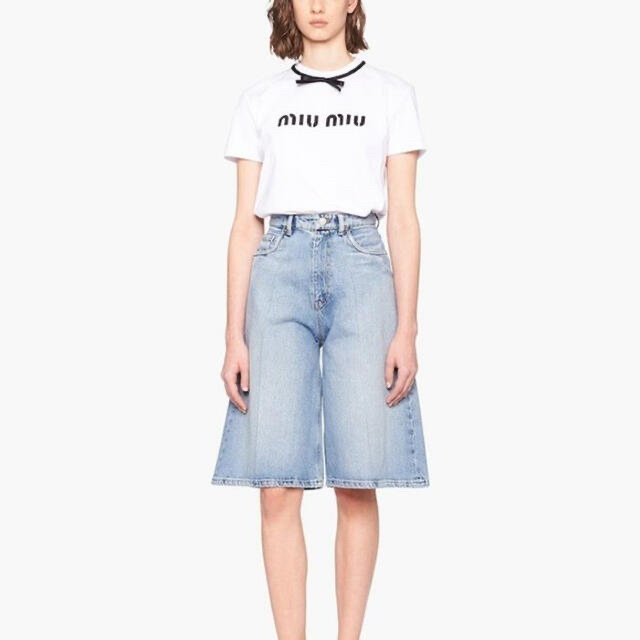 miumiu - ♡miumiu♡2022AW 新作 ロゴ リボン コットンTシャツの通販