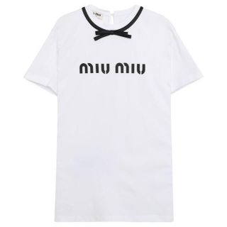 miumiu - miumiu 2022AW 新作 ロゴ リボン コットンTシャツの通販