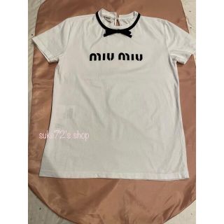 miumiu - miumiu 2022AW 新作 ロゴ リボン コットンTシャツの通販