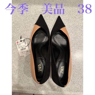 ザラ(ZARA)のZARA  今季　美品　パンプス　38(ハイヒール/パンプス)