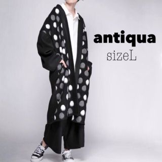 antiqua - antiqua ユニセックス ドット切替ロングコート