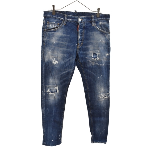 DSQUARED2(ディースクエアード)のDSQUARED2 ディースクエアード 20AW COOL GUY JEAN S74LB0763 S30342 ペイントアンドダメージ加工デニムパンツ ダメージリペア ジーンズ メンズのパンツ(デニム/ジーンズ)の商品写真