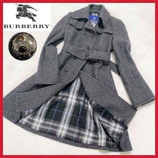 バーバリーブルーレーベル(BURBERRY BLUE LABEL)の美品　BURBERRY  バーバリーブルーレーベル ロングコート ノバチェック(ロングコート)