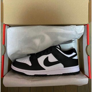 ナイキ(NIKE)のNIKE DUNK LOW RETRO WHITE BLACK パンダ 27(スニーカー)